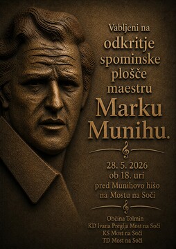 Odkritje spominske plošče Marku Munihu